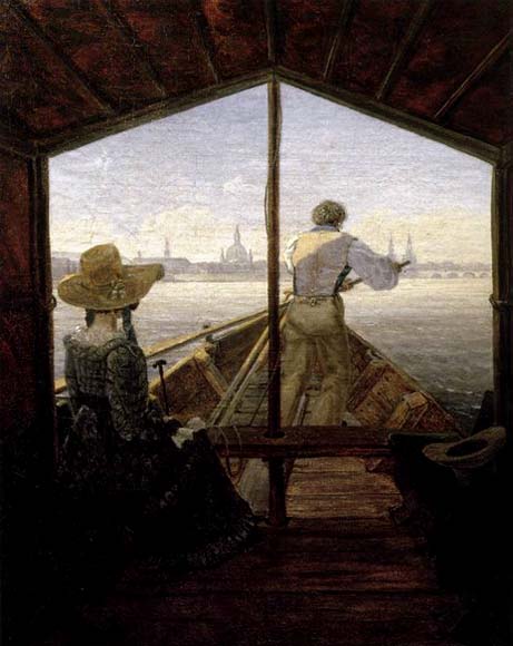 Carl Gustav Carus A Gondola on the Elbe near Dresden